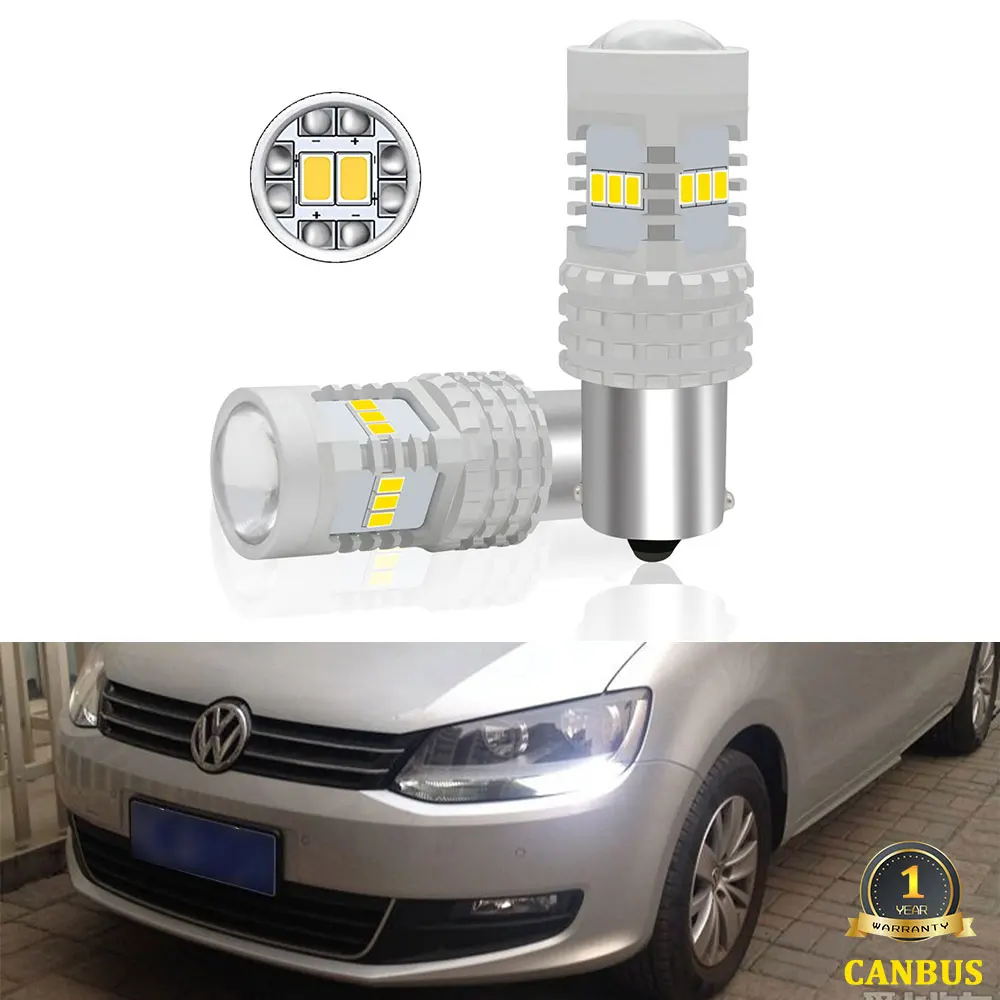 Нет Ошибка Белый P21W 1156 светодиодный лампы для Volkswagen VW Sharan MPV Субару Outback DRL