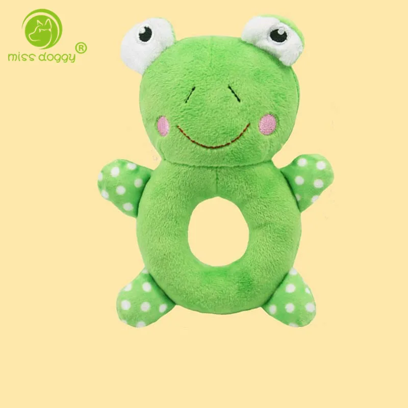 New! small dog toy Rich Frog Squeak Easy plush Baby yellow duck baby