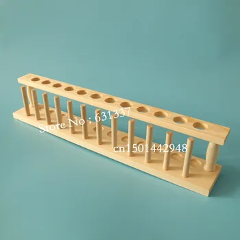 

12 holes wood test tube rack