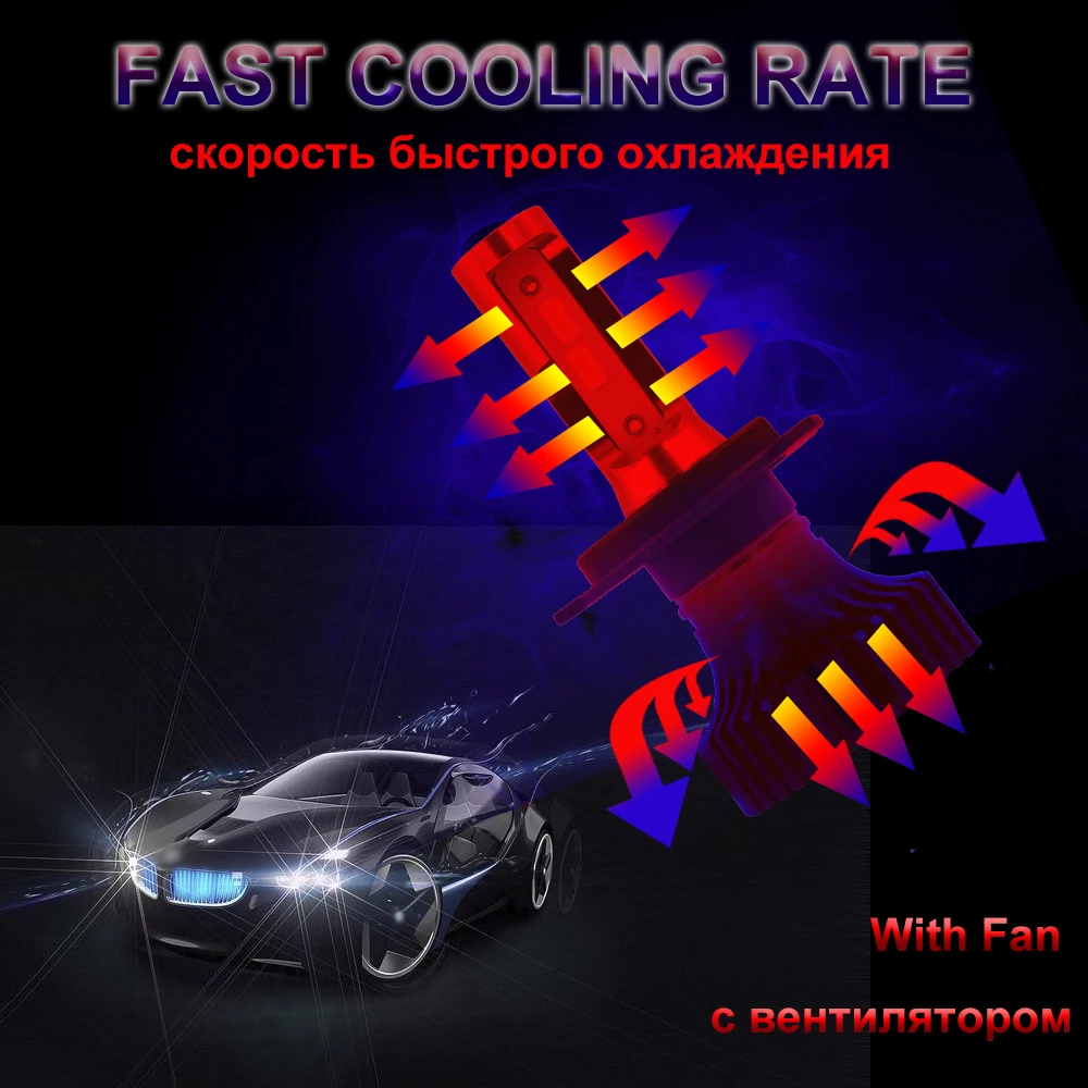 Автомобильные передние фары YHKOMS H4 LED H7 светодиодный H8 H11 H1 H3 H9 9005 9006 HB3 HB4 880 881 H27 ные