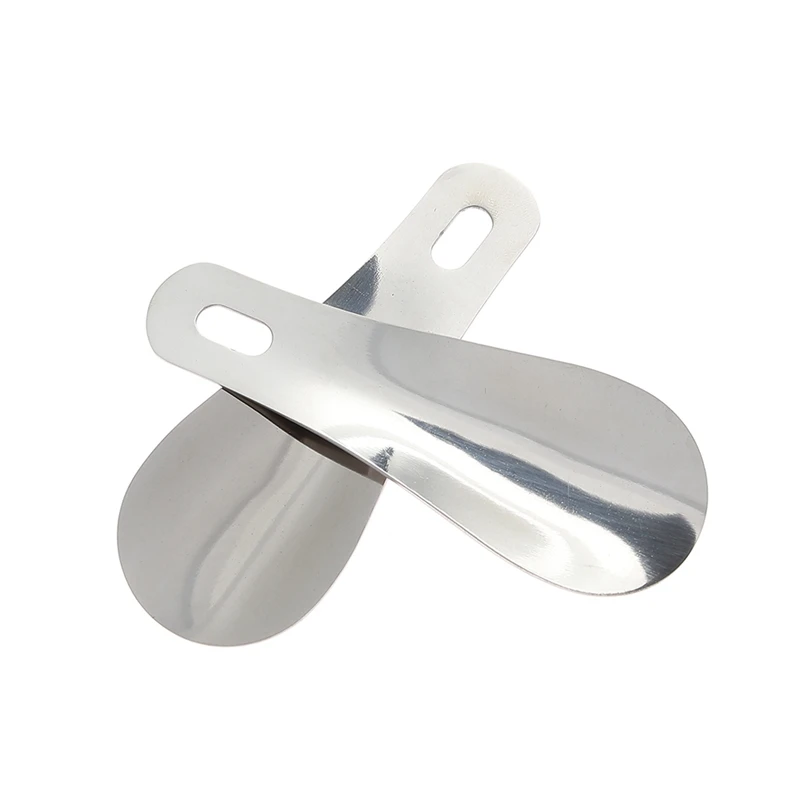 

1PCS Portable 10cm Silver Stainless Steel Metal Shoe Horn Spoon Shoehorn Professional Mini Shoe Horn Freeshipping