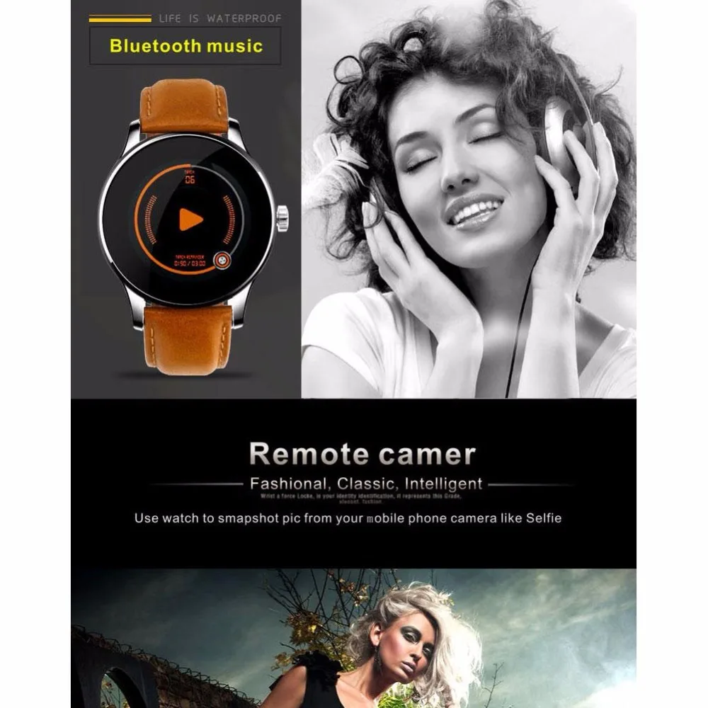 

New K88H Smartwatch BT4.0 Wristband Heart rate Monitor Pedometer Alarm Tracker For Android iOS Smartphone Sport smart watch Gift