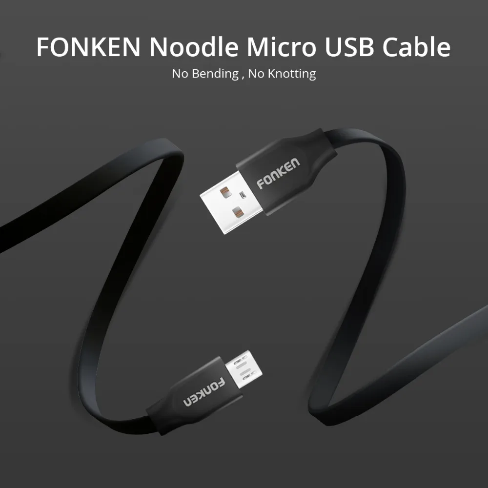 FONKEN الشعرية كابل يو اس بي المصغّر usb كابل شحن 3A ماكس سريع شاحن الحبل ل قوة البنك المحمولة الملونة الهاتف المحمول الكابلات