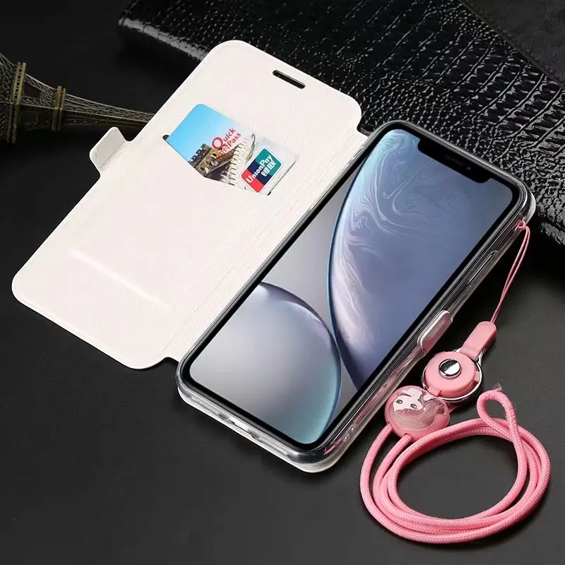 Кожаный чехол для iPhone 11 Pro XS Max милый с откидной крышкой и подставкой 6 6S 7 8 Plus 5 5S 5C XR