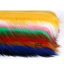 18 Цвета роскошные длинные волосы искусственный мех Ткань плюшевые игрушки ткань 100x150 см