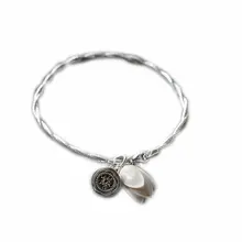 Elegant Natural Jade 100% 925 Sterling Silver Charm Bracelets&Bangles For Women Girl Magnolia Flower Bracelet Jewelry Gift Elegant Natural Jade 100% 925 Sterling Silver Charm Bracelets&Bangles For Women Girl Magnolia Flower Bracelet Jewelry Gift
