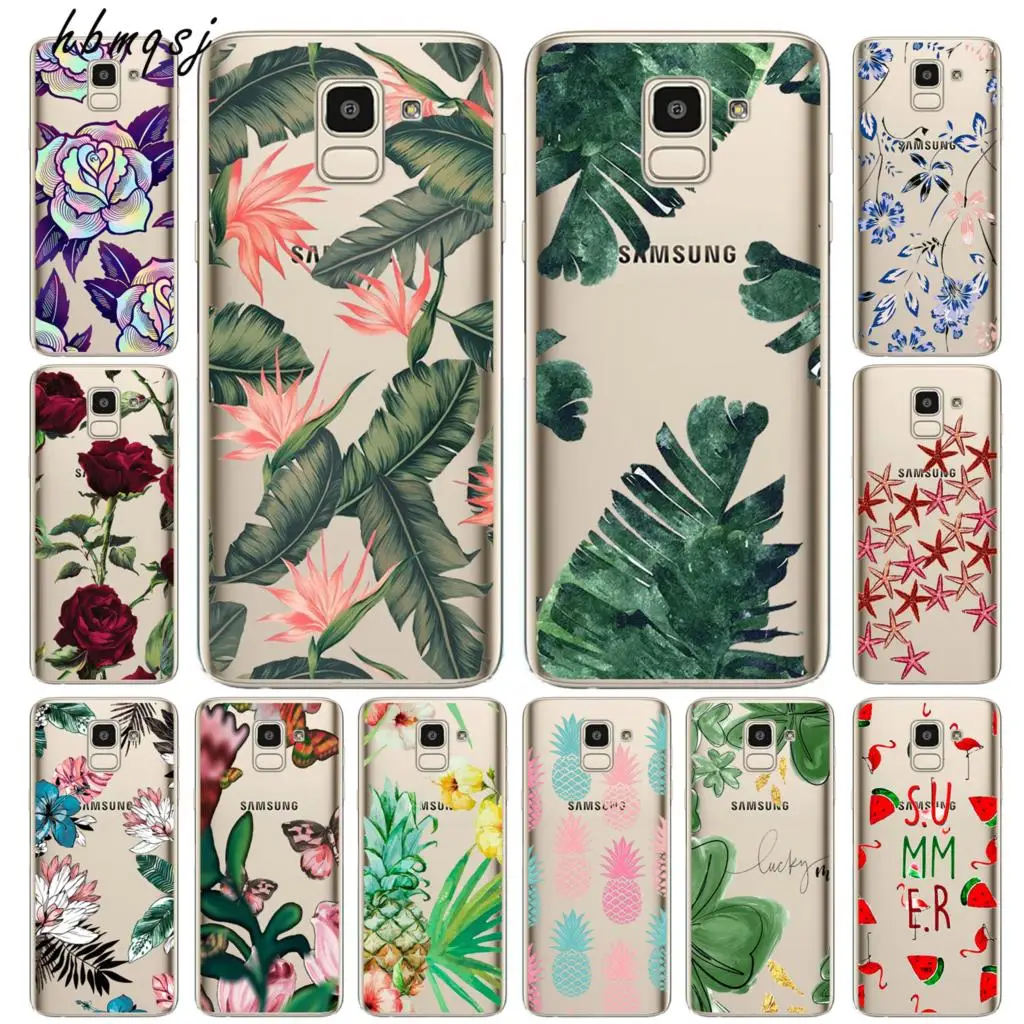 

For samsung galaxy s8 s9 s10 plus s10 s10e case silicone soft landscape pineapple original coque for galaxy s10 phone back cover