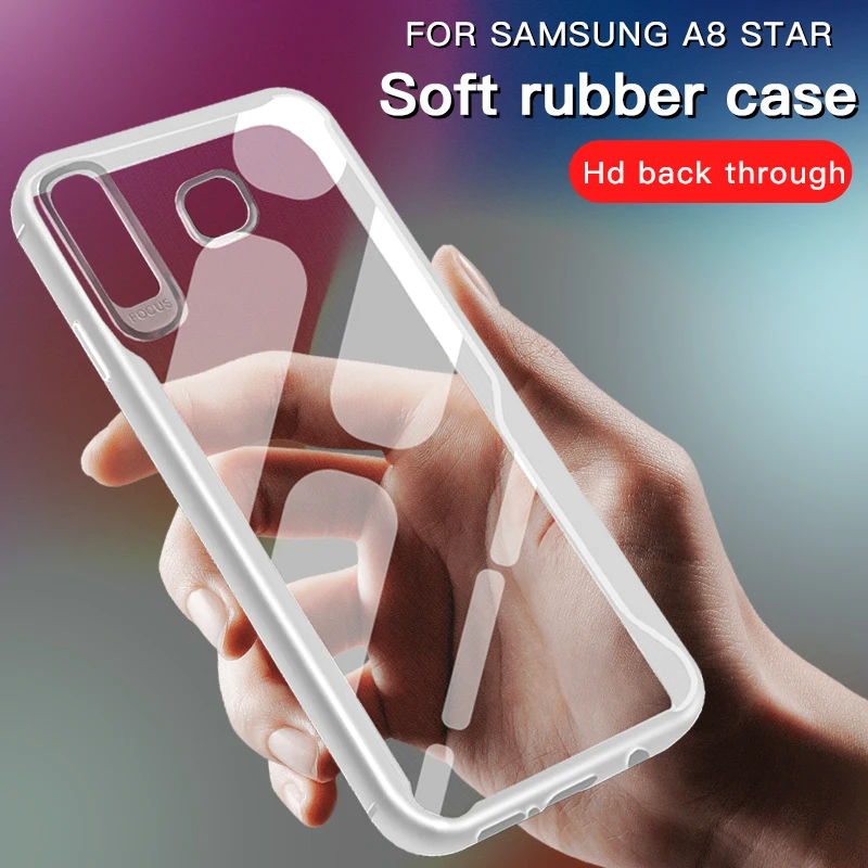 

GKK Case for Samsung A10 A20 A30 A40 A50 A70 M30 Case Transparent Back Crystal Glossy Soft Rubber Edge Protection Phone Cover