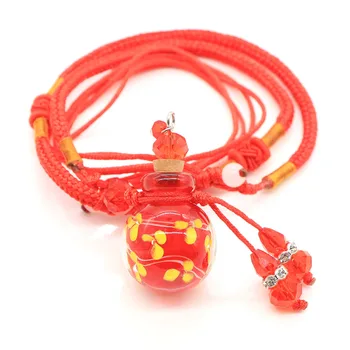 

Aromatherapy Pendants Diffuser Locket Necklace Essential Oil Glass Cage Bottle Necklaces Pendants For Women Gift Jewelry