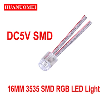 

5V 16mm 3535 SMD RGB led string lights, rgb led module light; 50pcs/string, DC5V input, Waterproof IP68
