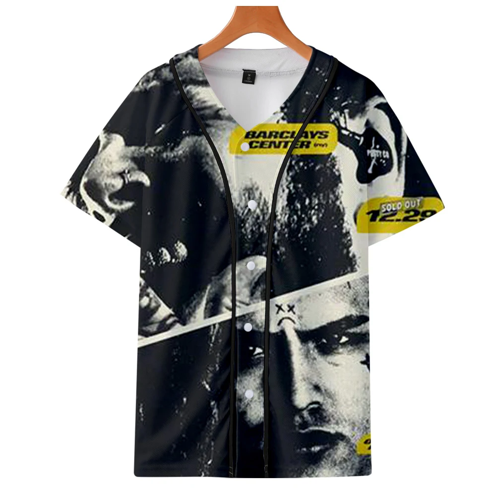 Post Malone негабаритная рубашка Harajuku летняя бейсбольная Мужская гавайская рубашка/wo мужская с коротким рукавом модная 3d Рубашка Японская уличная