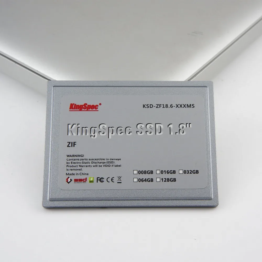 Kingspec ssd 1.8 дюймов ZIF 2 CE твердотельный диск HD SSD64GB HDD жестких дисков IDE для dell mini12 D420