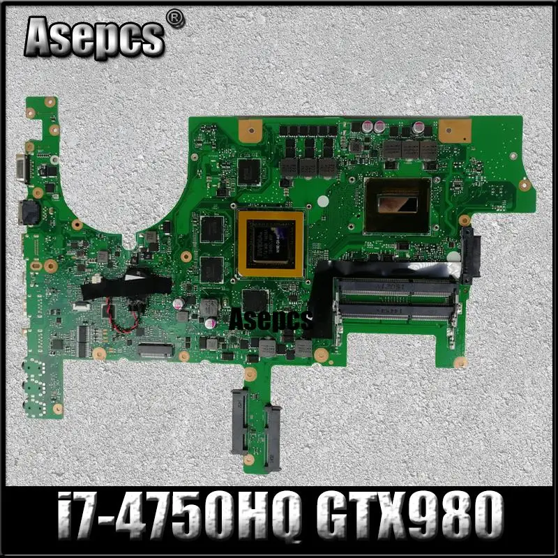 AsepcsROG G751JY материнская плата для ноутбука ASUS G751JY G751JT G751JL G751J G751Tested оригинальная материнская плата I7-4750HQ SR18J GTX980-4GB