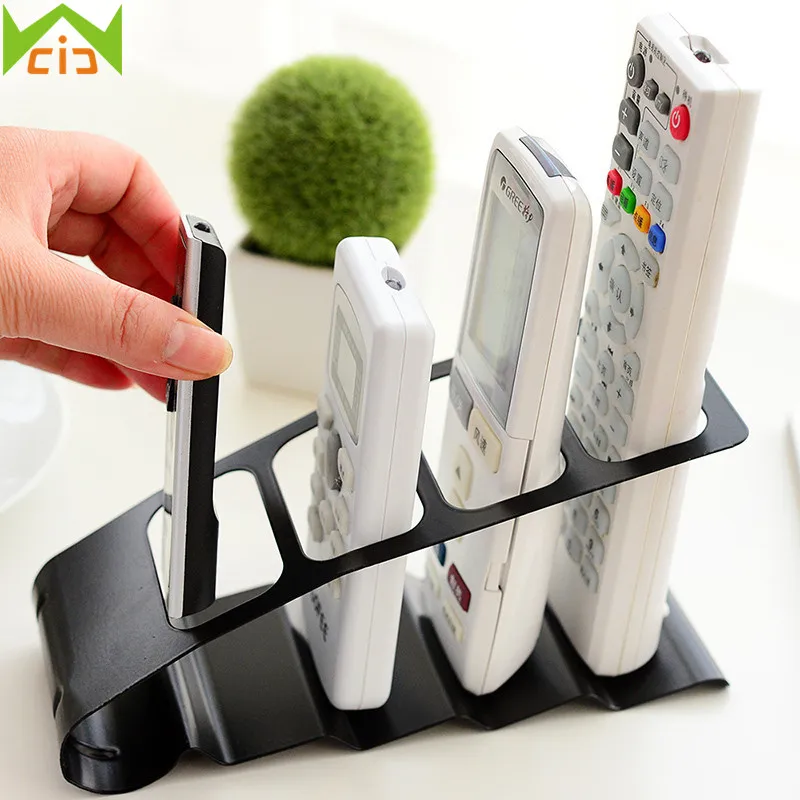 

WCIC Remote Control Storage Rack VCR Step Container Plastic Mobile Phone Stand DVD Remote Control Organiser Storage Holder Rack
