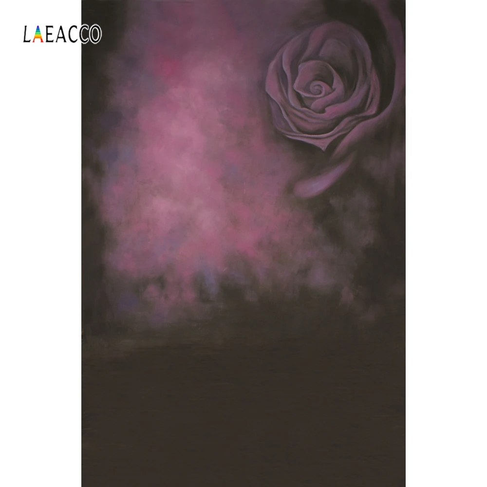

Laeacco Grunge Style Portrait Scene Dark Color Flower Photography Backgrounds Customized Photographic Backdrops For Photo Studio