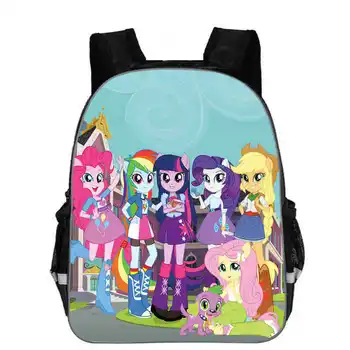 

3D Cartoon Pony girls Kids School bags Children Polyester Backpacks Baby Schoolbag Cartoon Kids Satchel Mochila Infantil bags