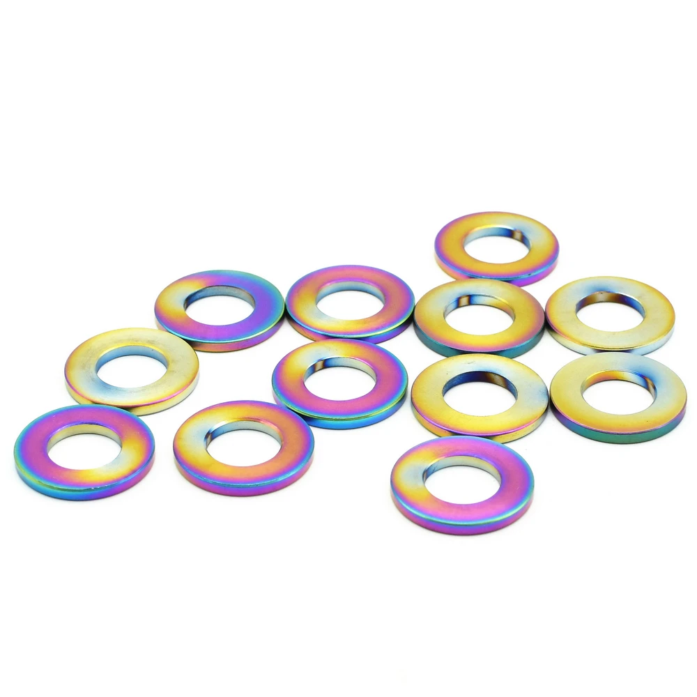 

Titanium Screw Washer M5 M6 Titanium gasket Gold Multiple and Ti color ring titanium screw washers Ti fastener