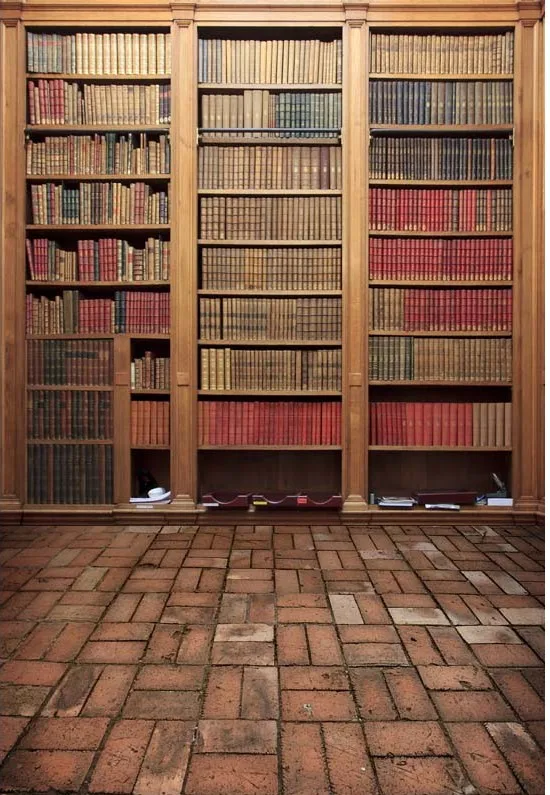 مكتبة خزانة الطابق الخلفيات الفينيل القماش عالية الجودة حزب الخلفيات الكمبيوتر المطبوعة