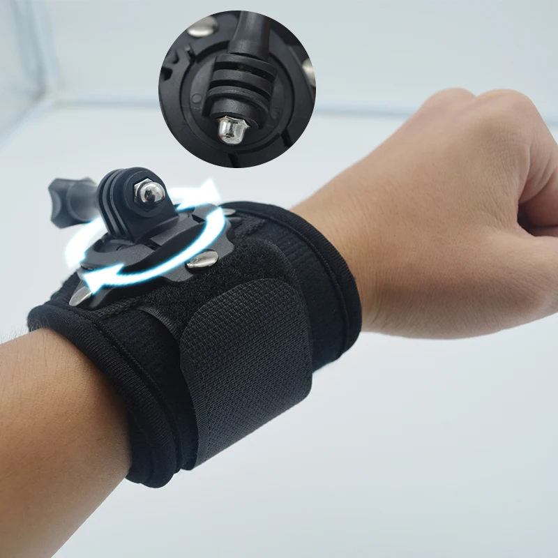 Hand strap Tripods 360 Degrees Rotate Gopro Wrist Strap Arm Mount Wrist