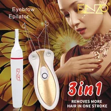 ENZO электрический прибор для удаления волос на теле и лице, перезаряжаемый эпилятор, средство для безболезненного удаления волос для женщин