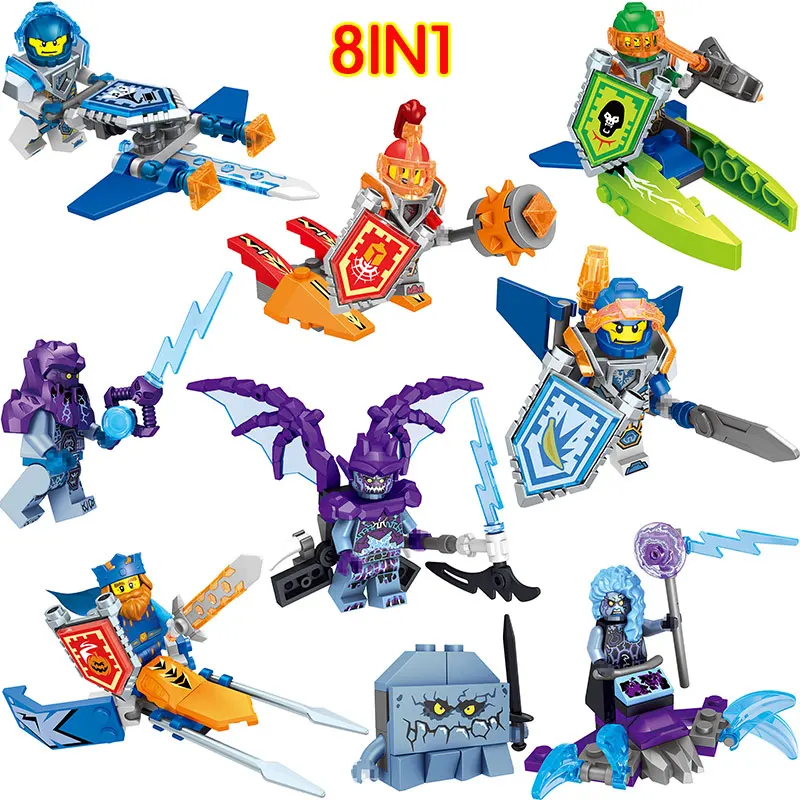 

Technic Elements of the Knight Building Blocks Compatible LegoINGLYS Knight Clay Aaron Lance Bricks DIY Enlighten Toys For Gift