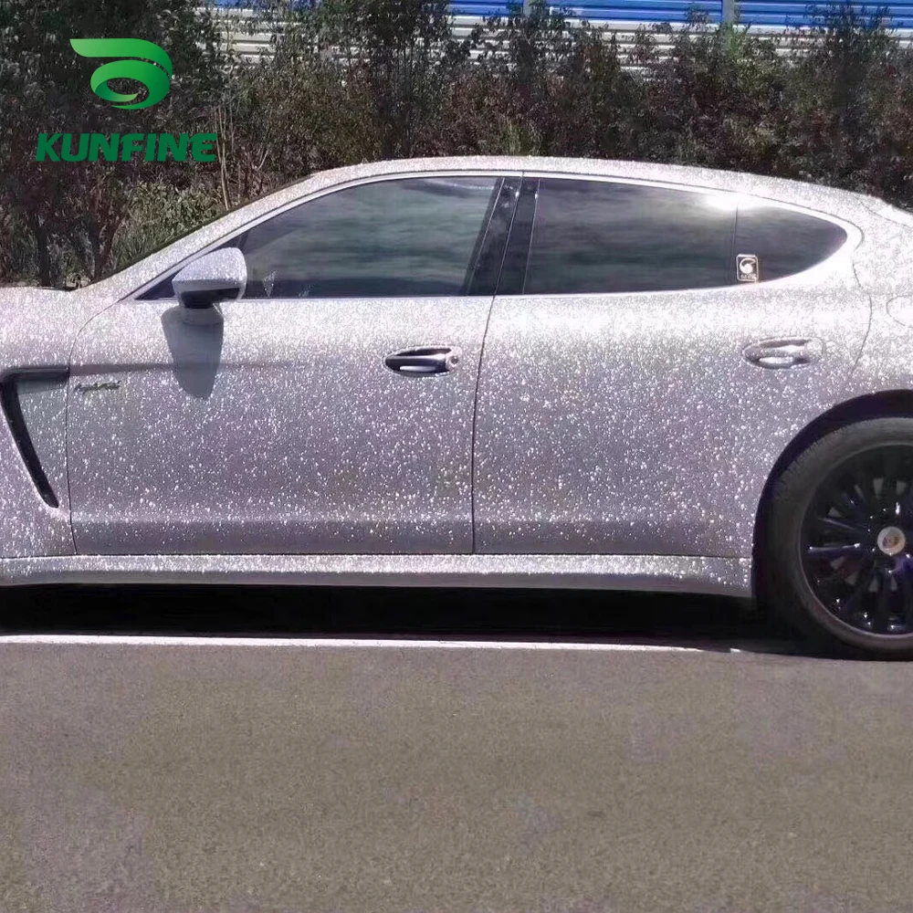 Car Vinyl film Body Sticker Car sticker Rough Flash silver (8)