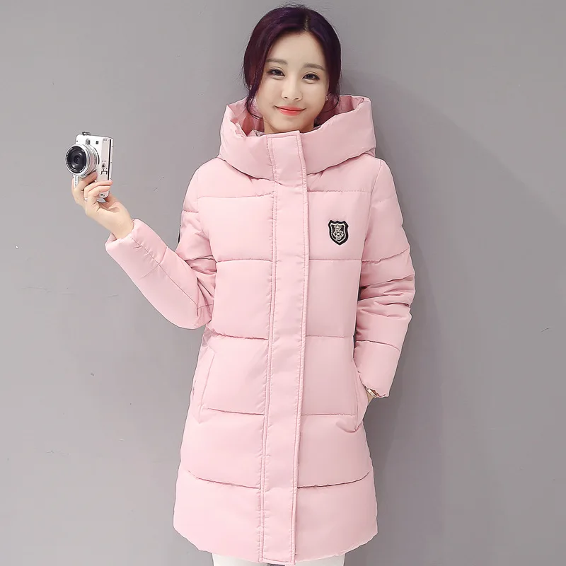 

2017 New Arrival Casual Warm Long Sleeve Ladies Basic Coat jaqueta feminina jacket women parkas cotton Women Winter Jacket