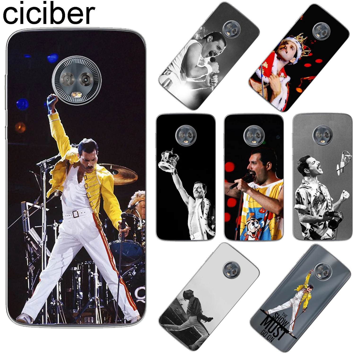 

ciciber For Motorola Moto C Z2 Z3 ONE P30 G4 G5 G5S G6 E4 E5 Play Plus Power M X4 Soft TPU Phone Case Freddie Mercury Coque Capa