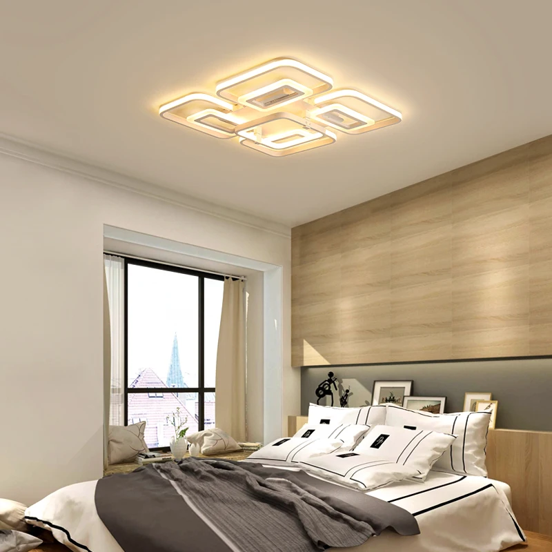 

Wooights Chandelier Lighting for living room bedroom Lustre AC85-265V lamparas de techo Aluminum Wave Modern Bedroom Chandelier