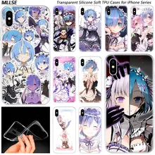 Hot Anime ReZERO Ram Rem Mode Silikon Fall Abdeckung für Apple iPhones 11 Pro XS Max X XR 7 8 6 6s Plus 5S SE TPU Weichen Fällen