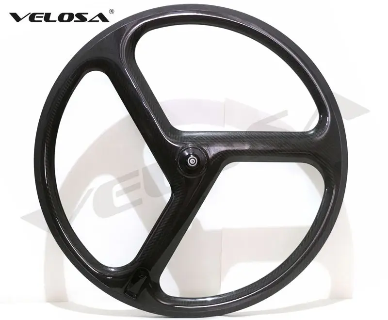 Velosa 3 spoke углеродное колесо/tri-спицевое колесо для дороги/трек/триатлона/TT велосипед 40 мм довод 3 спицевое колесо