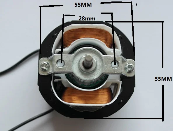 

YJ58 CW clockwise 2 Poles 4mm Shaft Dia 2600RPM Shaded Pole Motor AC220V 12-14W around Ventilator Warm fan YJ58-12