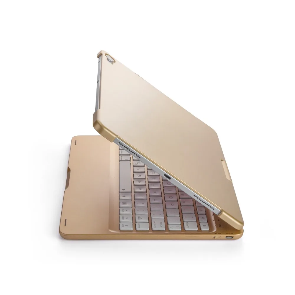 For iPad Pro 10.5'' Rotate Colorful Backlight Wireless Bluetooth Keyboard Case Cover For iPad Pro 1