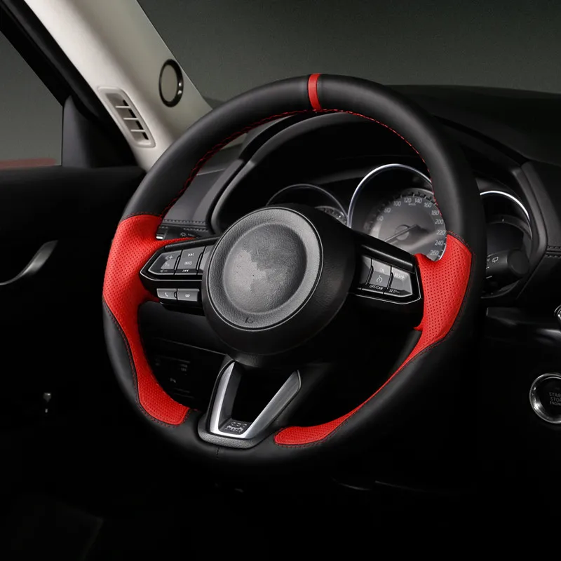 Оплетка руля для Mazda оплетка из мягкой кожи на рулевое колесо автомобиля