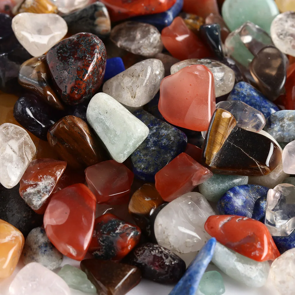

Random color!! 100g Natural Colorful Quartz Crystal Mini Stone Rock Chips Point Healing Specimens Jewelry