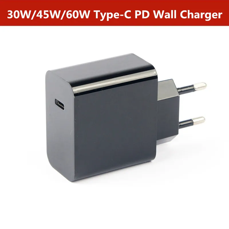

30W/45W/65W Type-C PD Wall Charger Power Adapter Fast Charger For Macbook/For Xiaomi/For Huawei Black/White Travel Charger