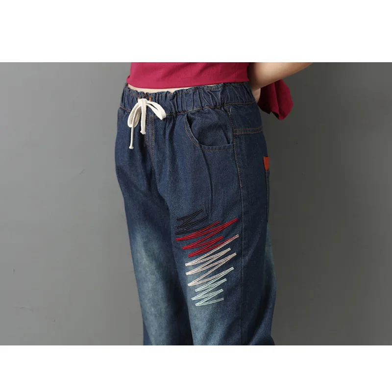 New Fashion Women High Waist Harem Jeans Female Harem Pants Women Casual Loose Embroidery Jeans Ripped Jeans Women Trousers New Fashion Women High Waist Harem Jeans Female Harem Pants Women Casual Loose Embroidery Jeans Ripped Jeans Women Trousers
