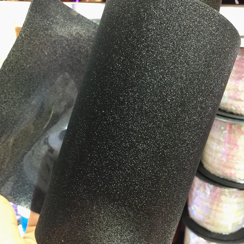 

Black Glitter Sequins Sheet Raw Material Loose PET Paillettes For Crafts Wedding Backdrop Curtain Accessory