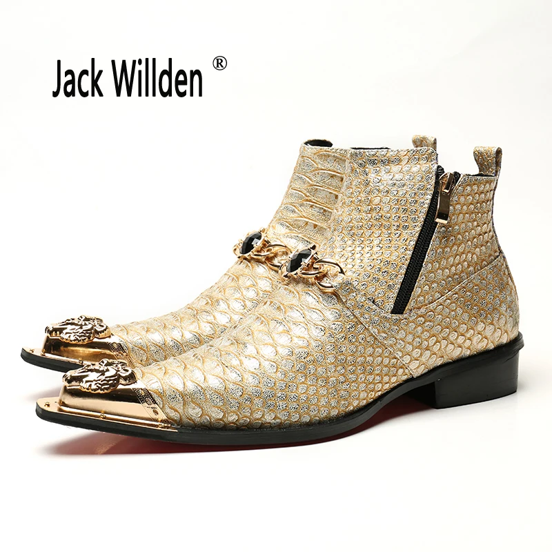Jack Willden Cowboy Boots Mens Leather Boots Pointed toe