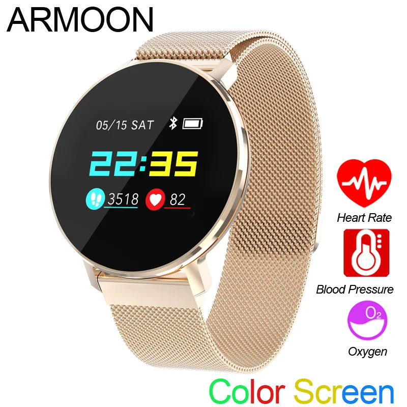

Smart Watch T5 Android IOS Heart Rate Smart Bracelet Sleep Monitor Fitness Tracker Color Screen Waterproof Round Multisport Band