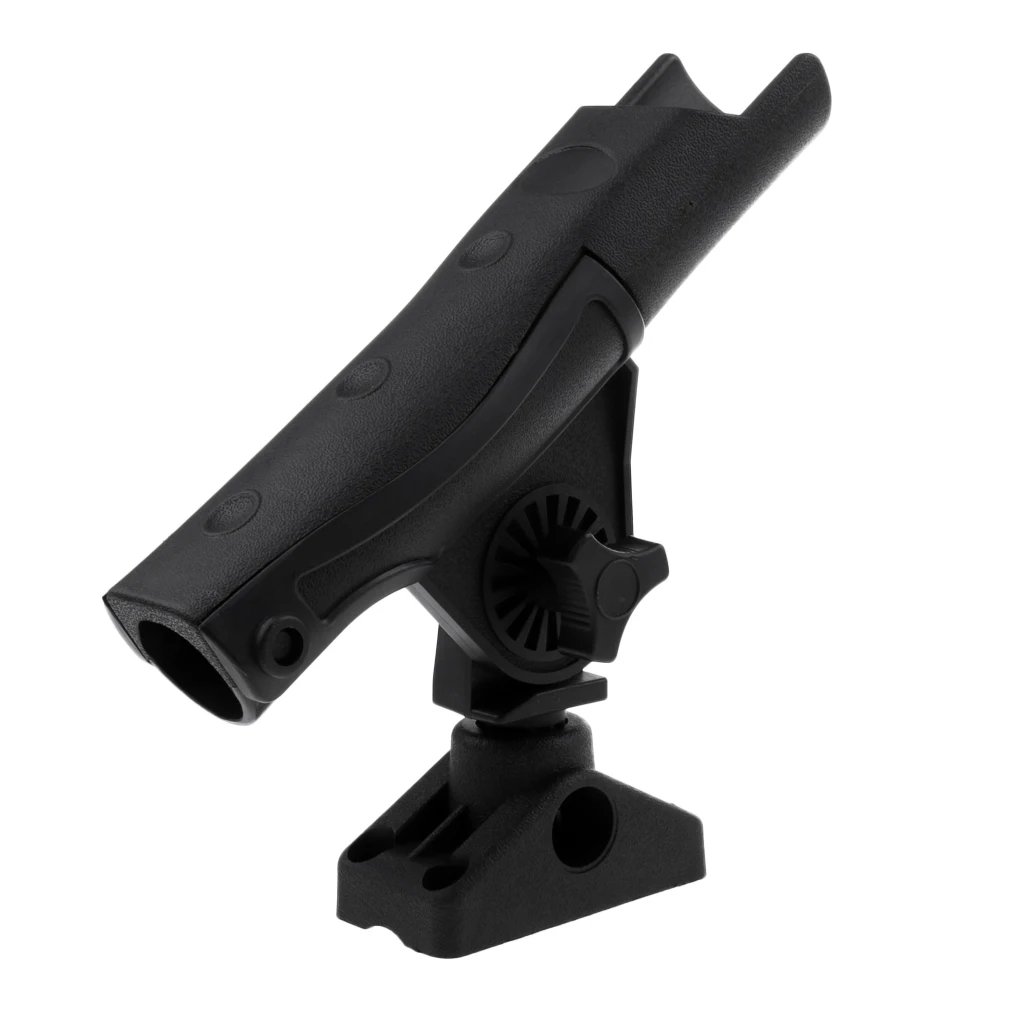 Kayak Boat Spinning Fishing Rod Holder Side/Rail/Flush Mount Rack 360 Degree