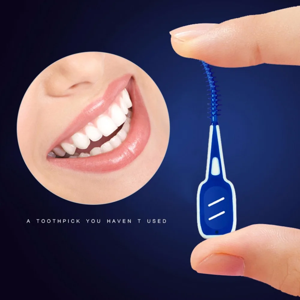 16 шт./лот межзубных кисти Зубная нить зубов устные чистого силикона зубочисткой делаем до
