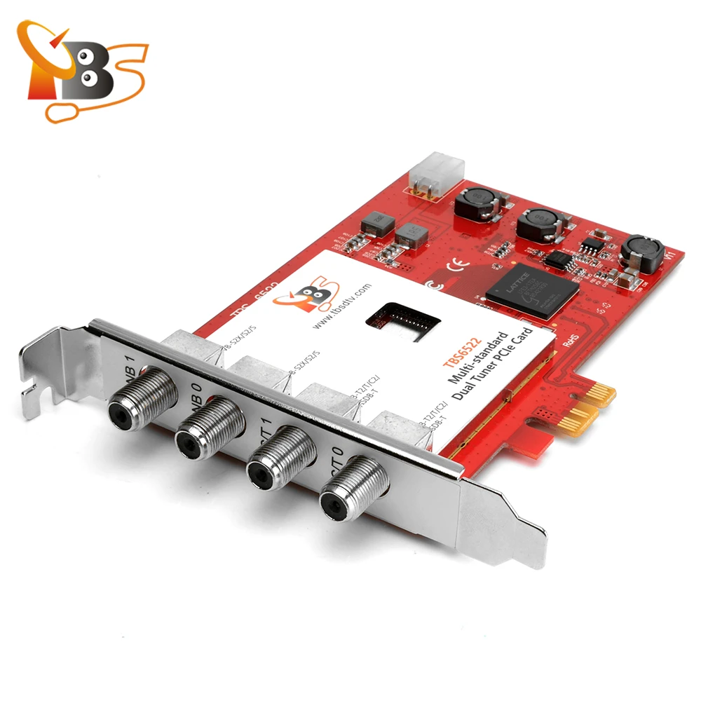 TBS6522 DVB-S2X/S2/S/T2/T/C2/C/ISDB-T Поддержка карт PCI-e с двумя тюнерами VCM, CCM, QPSK, 8PSK, 16 APSK, 32APSK