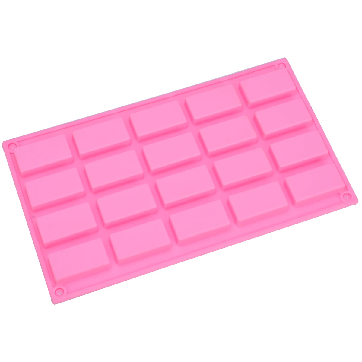 20 Holes Rectangular DIY Mini Cake Muffin Pan Candy Chocolate Bar Guest Soap Silicone Mould 285*168*12mm