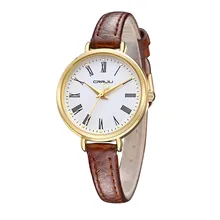 Nouvelle Arrivée CRRJU Marque De Luxe Quartz Montre Femmes Petit Cadran Rond Montres Dames pour Fille De Mode Simple Quartz-montre