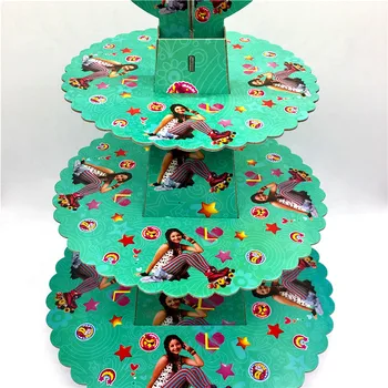 

1 Set Soy Luna Theme 3-Tier Cake Stand Cupcake Holder Girl Kids Birthday Party Supplies Baby Party Favor Decoration Cupcake Set