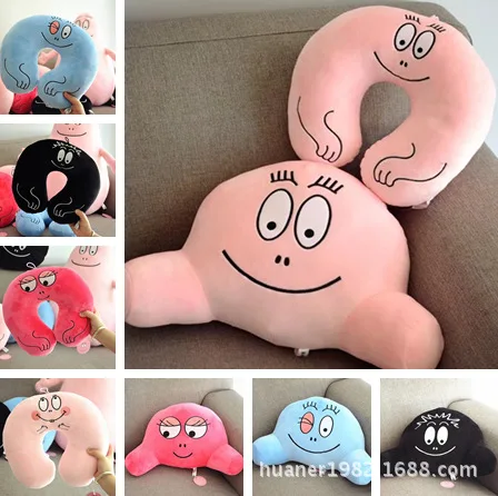 Редкая большая подушка для талии Barbapapa u-образная Подушка Мягкая набивная аниме плюшевая игрушка в подарок