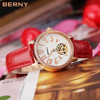 

Women Watch Automatic Mechanical Lady Watches Fashion Top Brand Luxury Relogio Montre Saat Feminino Bayan JAPAN MOVEMENT 059L