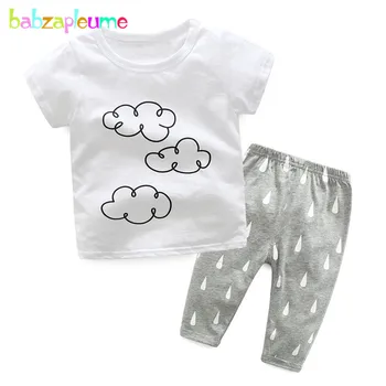 

babzapleume 2PCS/3-24Months/summer newborn baby outfit infant boys clothing kids clothes cute t-shirt+pants two piece set BC1546