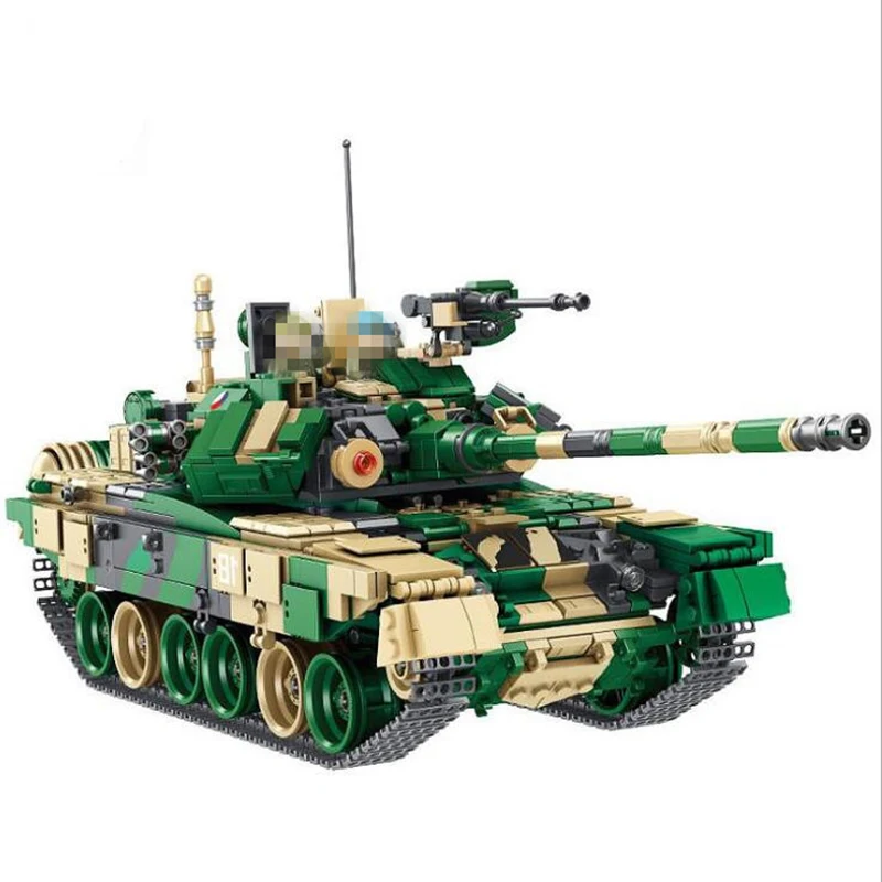 

1773 pcs Military Russia T-90 Main Battle Tank Building Blocks Army WW2 soldier weapon bricks Collection model children Toys